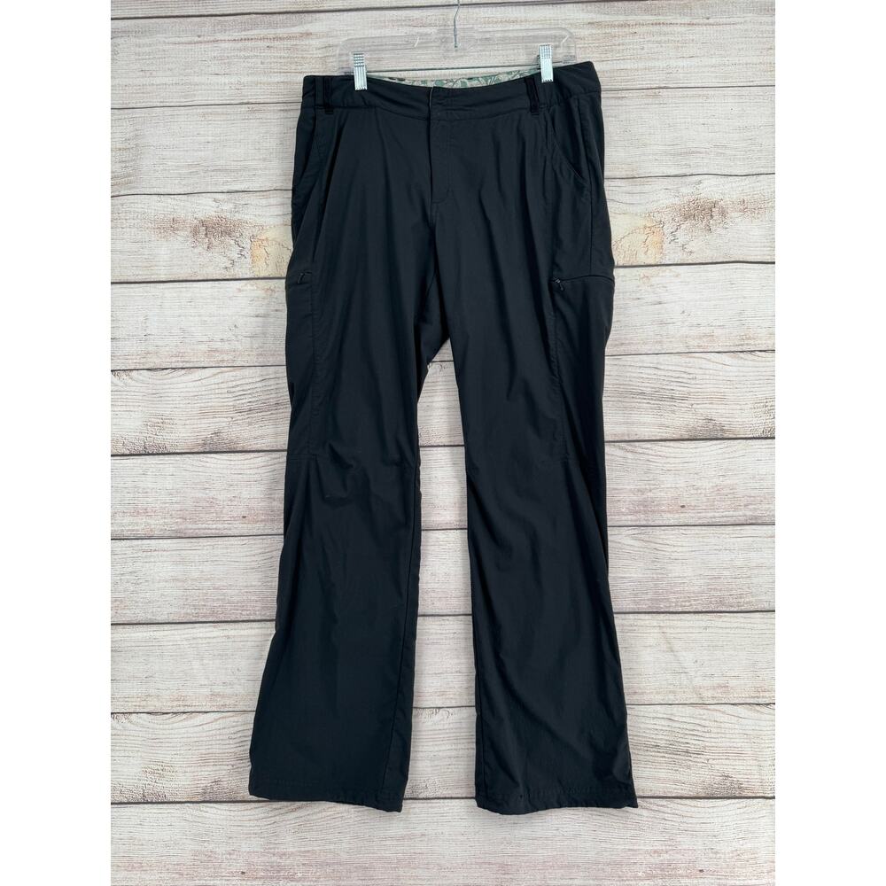 REI Co-op‎ Rendezvous Hiking Pants Womens 12 Black Cargo Adjustable Ankle Hem